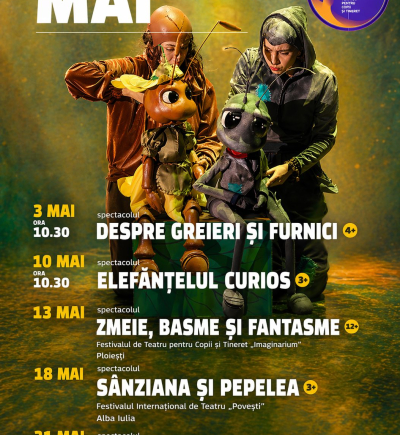 Programul spectacolelor din luna mai la Teatrul ”Gulliver”